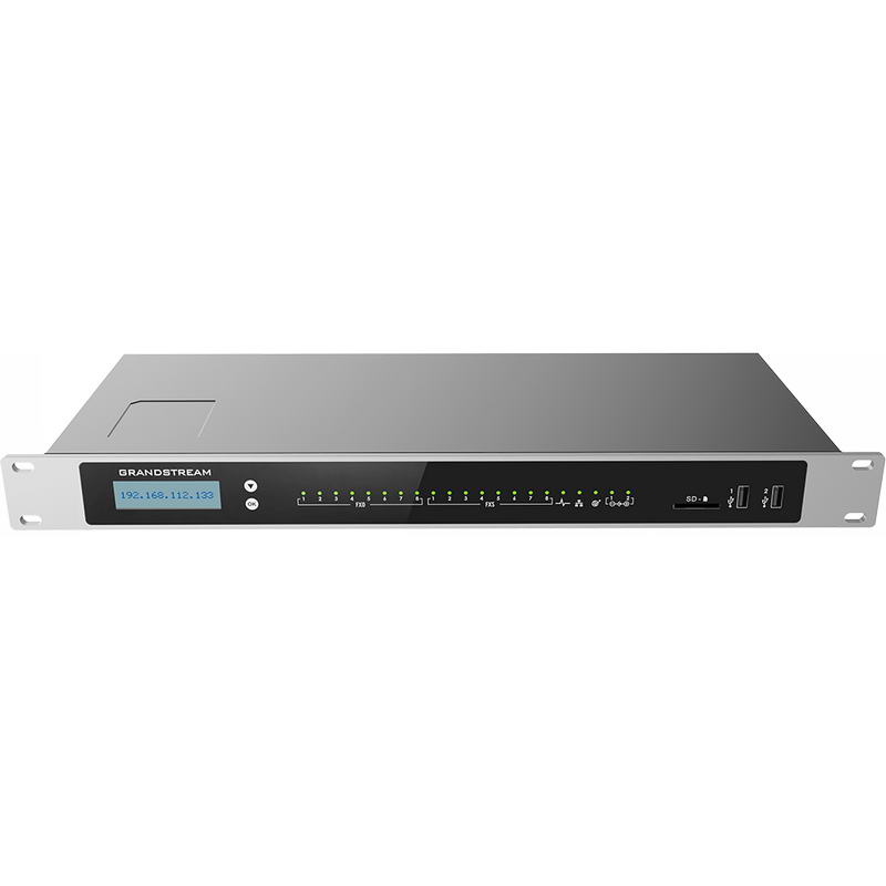 Grandstream UCM6308 Audio VoIP PBX, 1500 uživ., 200 soub. hov., audiokonf. 150úč., 8xFXO, 8xFXS port UCM6308A