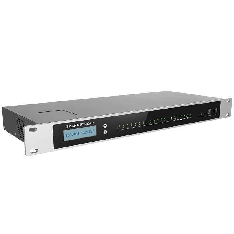 Grandstream UCM6308 VoIP PBX, 3000 uživ., 450 sou. hov., videokonf. 60úč., 8xFXO, 8xFXS port