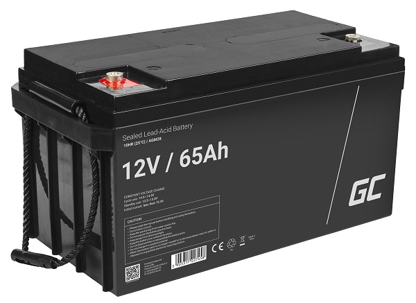 Green Cell AGM 12V 65Ah VRLA baterie Gel s hlubokým cyklem skútr sekačka loď člun sekačka traktor rybářský člun AGM28