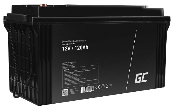 Green Cell AGM VRLA 12V 120Ah maintenance-free battery for camper, photovoltaics, solar panels, boats AGM31
