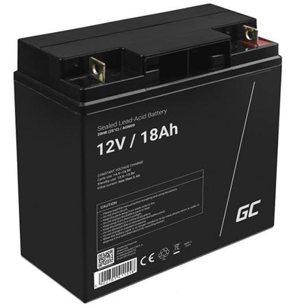Green Cell AGM VRLA 12V 18Ah maintenance-free battery for mower, scooter, boat, wheelchair AGM09
