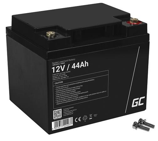 Green Cell AGM VRLA 12V 44Ah maintenance-free battery for mower, scooter, boat, wheelchair AGM23
