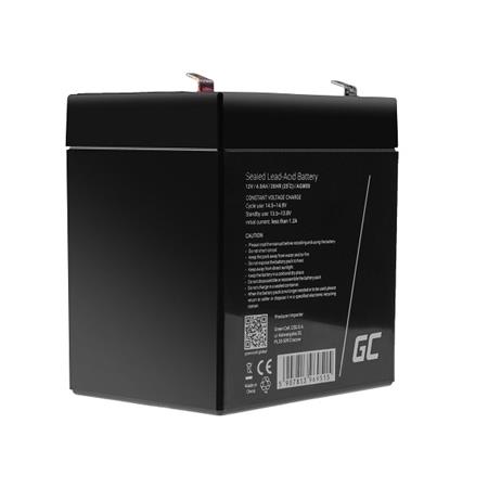 Green Cell AGM VRLA 12V 4Ah maintenance-free battery for boats, scooters, camper vans, wheelchairs, lawnmower AGM59