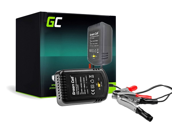 Green Cell Battery charger for AGM, Gel and Lead Acid 2V / 6V / 12V (0.6A) ACAGM05