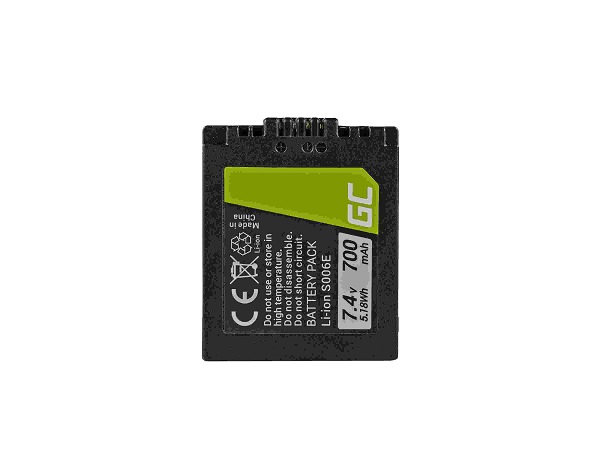 Green Cell Camera Battery CGR-S006E for Panasonic Lumix DMC FZ7 FZ8 FZ8S FZ8K FZ18 FZ28 FZ7K FZ30 FZ38 FZ50 7.4V 70 CB58