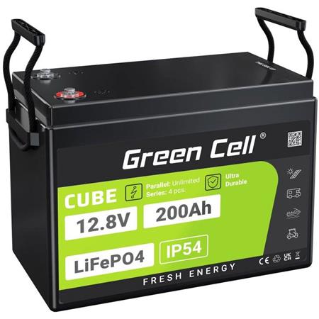 Green Cell CUBE LiFePO4 baterie 200Ah 12,8V 2560Wh solární baterie pro karavany, solární panely, off-grid LFPGC12V200AH
