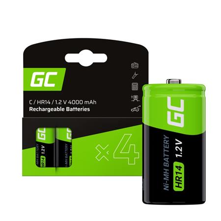Green Cell dobíjecí baterie 4x C R14 HR14 Ni-MH 1.2V 4000mAh GR14