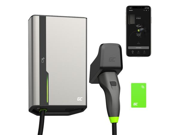 Green Cell HabuDen Wallbox 22kW 32A 5m NFC Cable Type 2 Smart EV Charging Station with GC App Bluetooth WiF EVGC021B2250