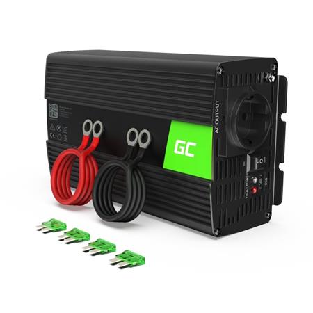 Green Cell Měnič napětí - Power Inverter 12V na 230V 1000W/2000W čistá sinusovka INV09