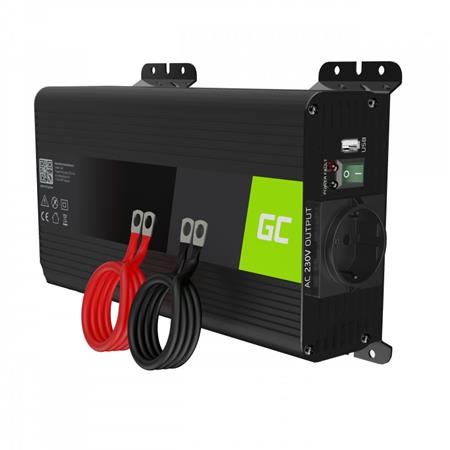 Green Cell Měnič napětí - Power Inverter PRO 12V na 230V 500W/1000W čistá sinusovka INVGC16