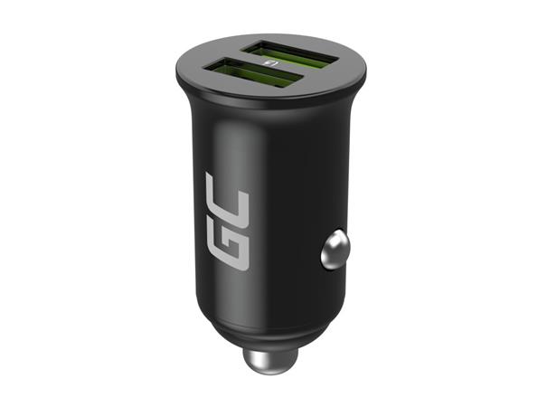 Green Cell Nabíječka do auta 36W GC PowerRide Nano36 s rychlonabíjením 2x USB-A Ultra Charge CADM-GC-36AA