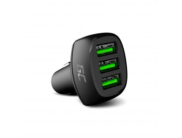 Green Cell PowerRide 54W 3xUSB 18W nabíječka do auta s technologií rychlého nabíjení Ultra Charge CADGC01