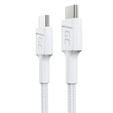 Green Cell PowerStream Cable White USB-C Type C 30cm with fast charging Power Delivery 60W, Ultra Charge, Quick KABGC31W