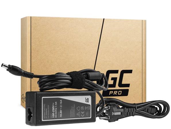 Green Cell PRO Charger / AC Adapter 19V 3.16A 60W for Samsung R519 R719 RV510 NP270E5E NP275E5E NP300E5A NP300E5E AD20P