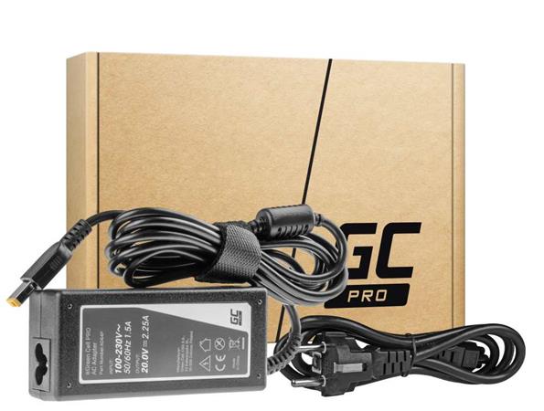 Green Cell PRO Charger / AC Adapter 20V 2.25A 45W for Lenovo G40-30 G50-30 V110-15IAP V130-15IGM Yoga 300-11IBR Th AD64P