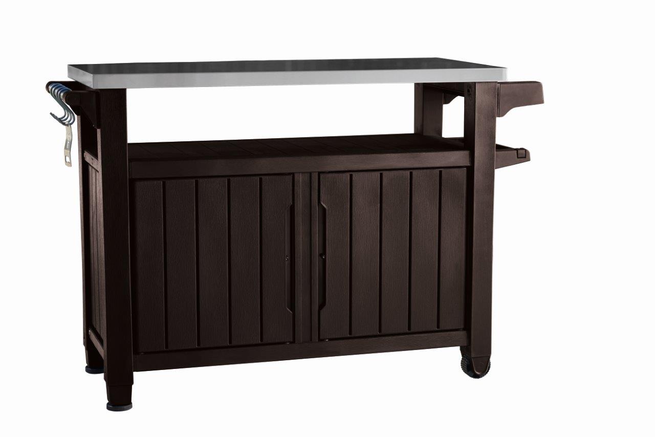 Grilovací stolík Keter UNITY XL 207L hnědý 230409