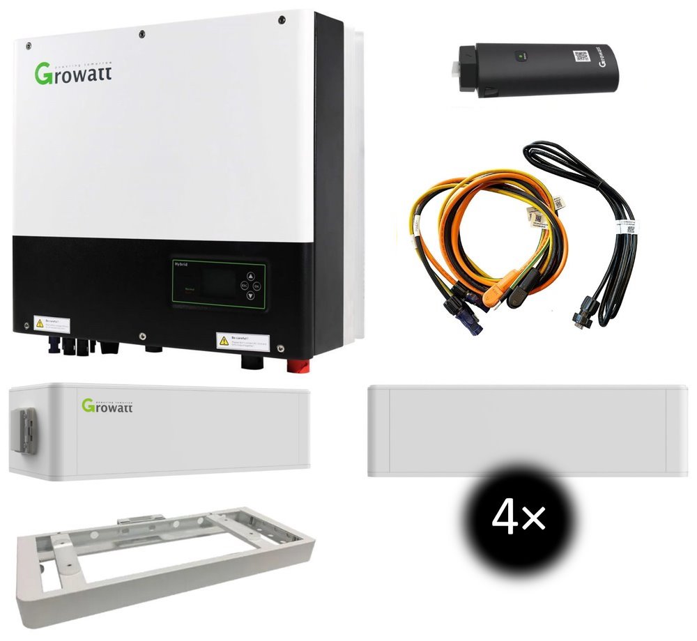 Growatt hybridní asymetrický set s výkonem 10kW a LFP baterie 10kWh s BMS SPH 10000TL3 BH-UP-SET