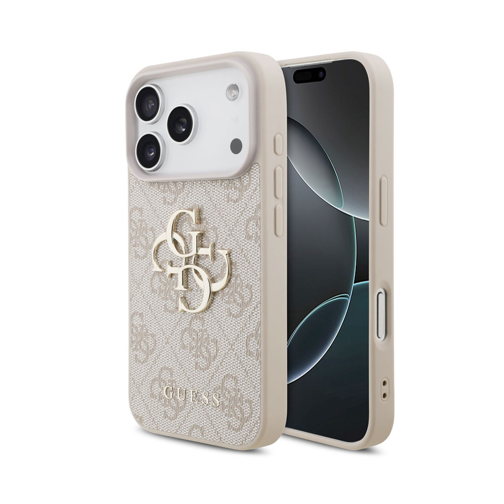 Guess PU 4G Metal Logo kryt iPhone 18 Pro ružová 57983131374