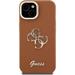 Guess PU Grained 4G Logo Stand Camera Frame kryt iPhone 15 hnedý 57983125137