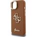 Guess PU Grained 4G Logo Stand Camera Frame kryt iPhone 15 hnedý 57983125137