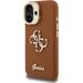 Guess PU Grained 4G Logo Stand Camera Frame kryt iPhone 16 hnedý 57983125140