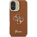 Guess PU Grained 4G Logo Stand Camera Frame kryt iPhone 16 hnedý 57983125140