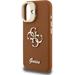 Guess PU Grained 4G Logo Stand Camera Frame kryt iPhone 16 hnedý 57983125140