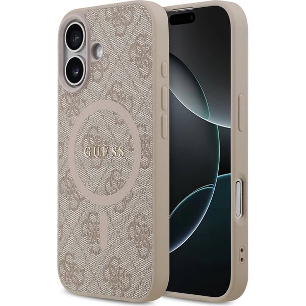 Guess PU Leather 4G Colored Ring MagSafe kryt iPhone 17 ružový 57983129194