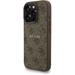 Guess PU Leather 4G Colored Ring Strap MagSafe kryt iPhone 16 Pro hnedý 57983125438