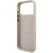 Guess PU Leather 4G Strass Triangle Logo Gold Frame MagSafe kryt iPhone 17 Pro ružový 57983127114