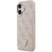Guess PU Leather 4G Strass Triangle Logo Gold Frame MagSafe kryt iPhone 17 ružový 57983127108