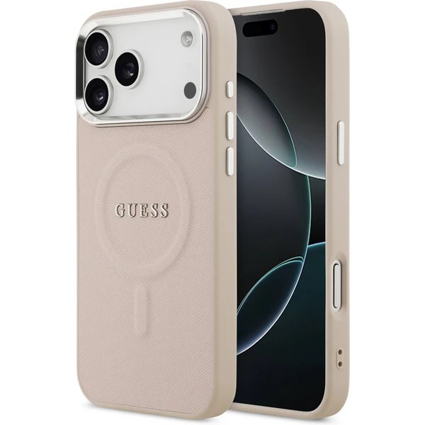 Guess PU Saffiano MagSafe kryt iPhone 17 Pro Max ružový 57983127073