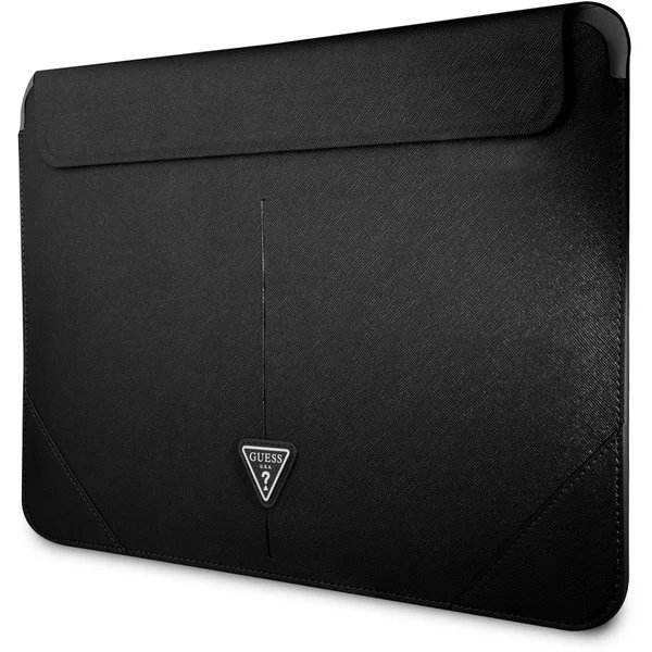 Guess Saffiano Triangle Metal Logo Púzdo na MacBook 13/14" čierne 57983107421
