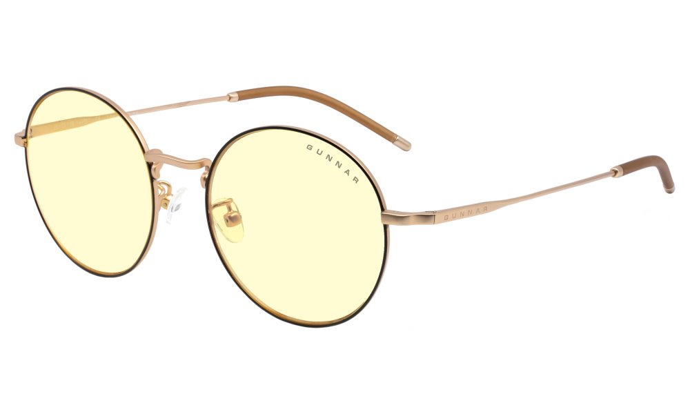 GUNNAR herní brýle ELLIPSE / obroučky v barvě BLACK/GOLD / jantarová skla ELL-10901