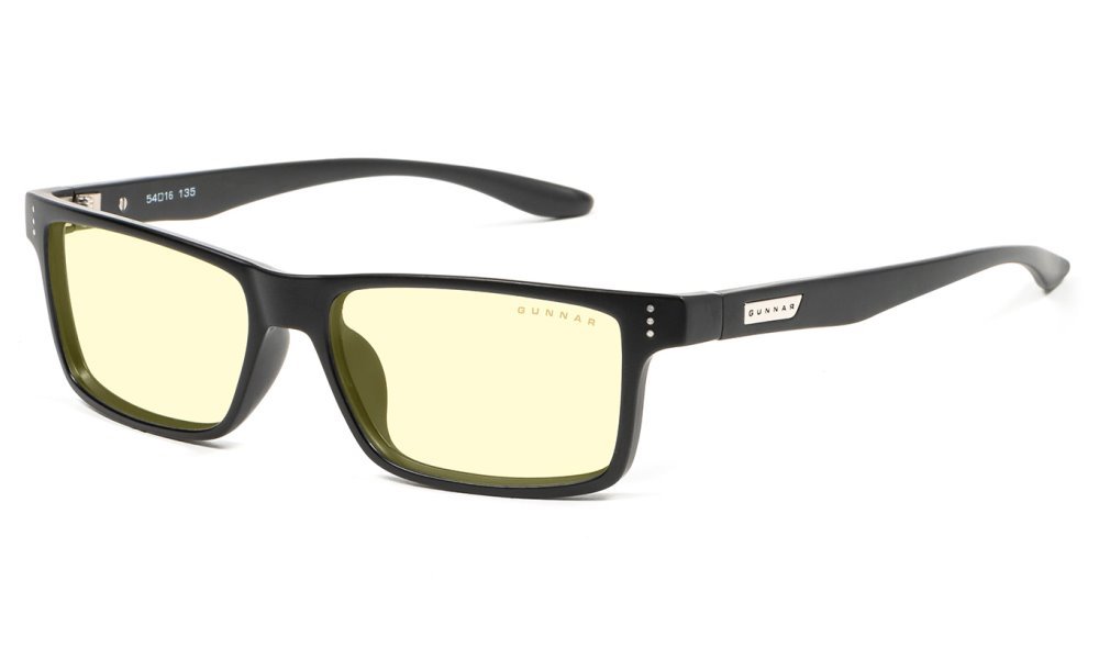 GUNNAR kancelářské brýle VERTEX / obroučky v barvě ONYX / jantarová skla NATURAL VER-00113