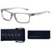 GUNNAR kancelářské dioptrické brýle VERTEX READER / obroučky v barvě GRAY CRYSTAL / čirá skla / dioptrie + VER-06709-1.0
