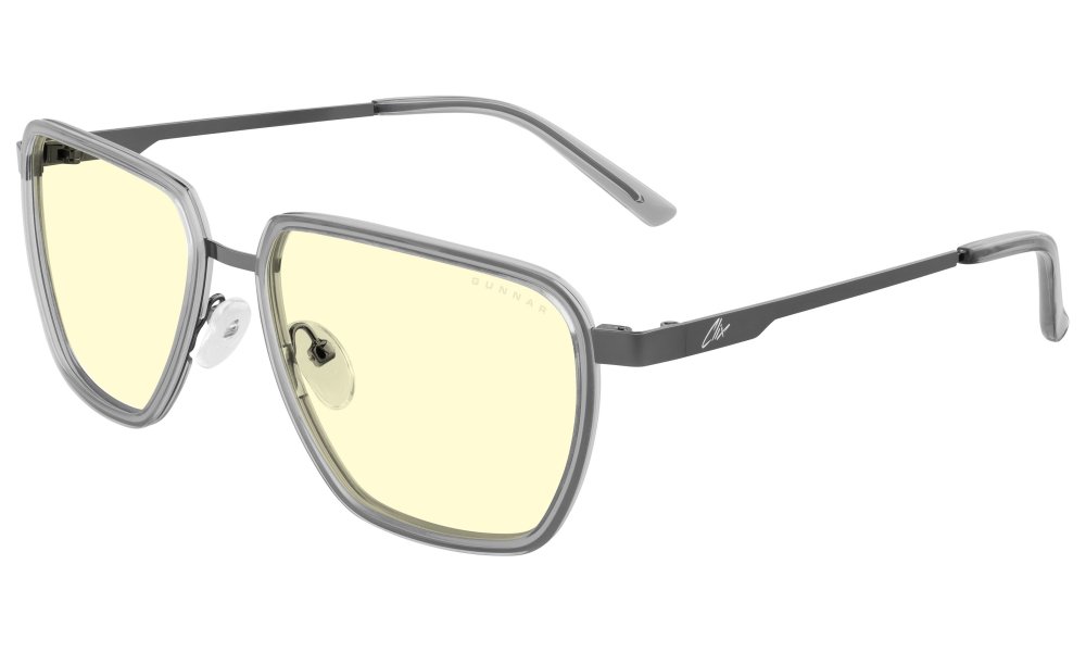 GUNNAR kancelářske/herní brýle CLIX STONE/GUNMETAL jantarová skla BLF 65 GUNNAR focus CLX-05401