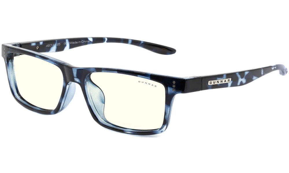 GUNNAR kancelářske/herní brýle CRUZ KIDS LARGE (8-12) NAVY TORTOISE čirá skla BLF 35 NATURAL focus CRU-09709
