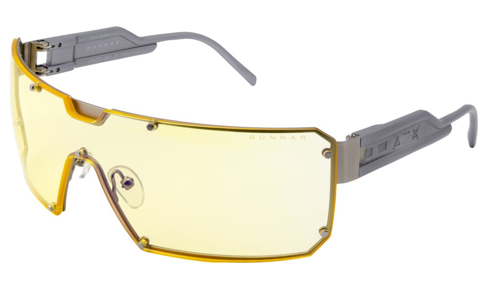 GUNNAR kancelářske/herní brýle CYBERPUNK DEX * STEEL *jantárová skla BLF 65 * GUNNAR focus CYB-DEX01