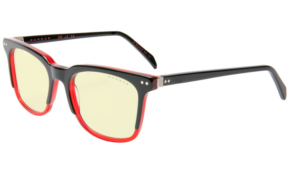 GUNNAR kancelářske/herní brýle DIABLO 4 LILITH COLLECTOR'S EDITION ONYX/RED * jantárová skla * BLF 65 * GUNNAR DBL-00101