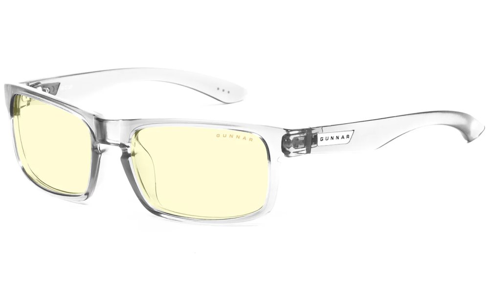GUNNAR kancelářske/herní brýle ENIGMA CRYSTAL jantarová skla BLF 65 GUNNAR focus ENI-07601