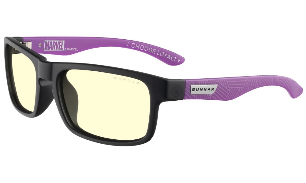 GUNNAR kancelářské/herní brýle ENIGMA - MARVEL BLACK PANTHER EDITION * jantarová skla * BLF 65 * GUNNAR focus ENI-12101