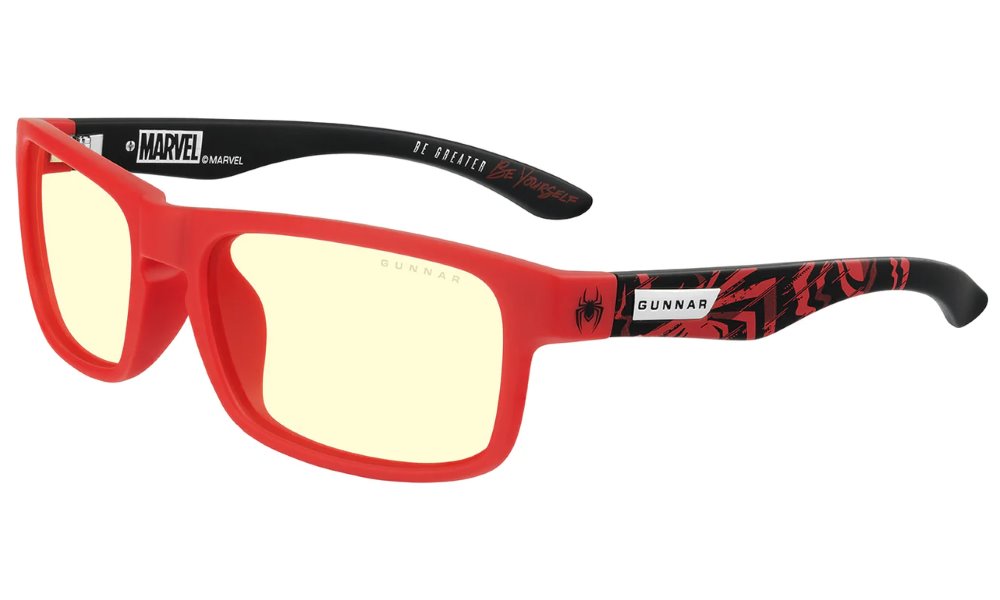 GUNNAR kancelářské/herní brýle ENIGMA - MARVEL SPIDER-MAN MILES MORALES EDITION * jantarová skla * BLF 65 * GU ENI-12201