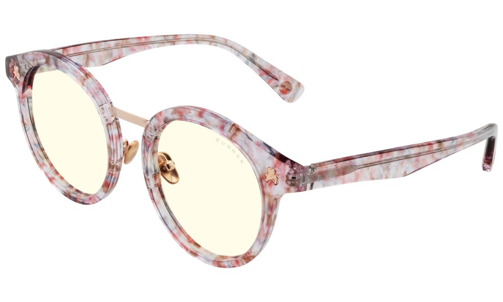 GUNNAR kancelářske/herní brýle FLOWER POWER PRETTY IN PINK * čírá skla * BLF 35 * GUNNAR focus FLW-08009