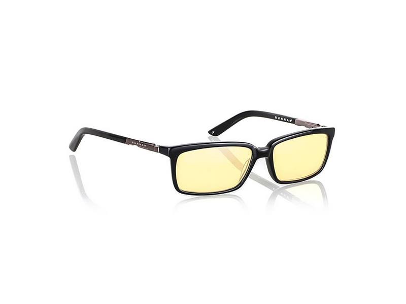 GUNNAR kancelářske/herní brýle HAUS ONYX * jantárová skla * BLF 65 * GUNNAR focus HAU-00101