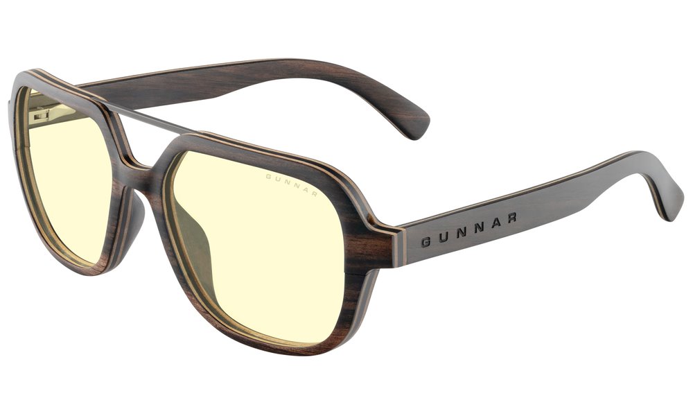 GUNNAR kancelářske/herní brýle HUMBOLDT EBONY * jantárová skla * BLF 65 * GUNNAR focus HUM-12301