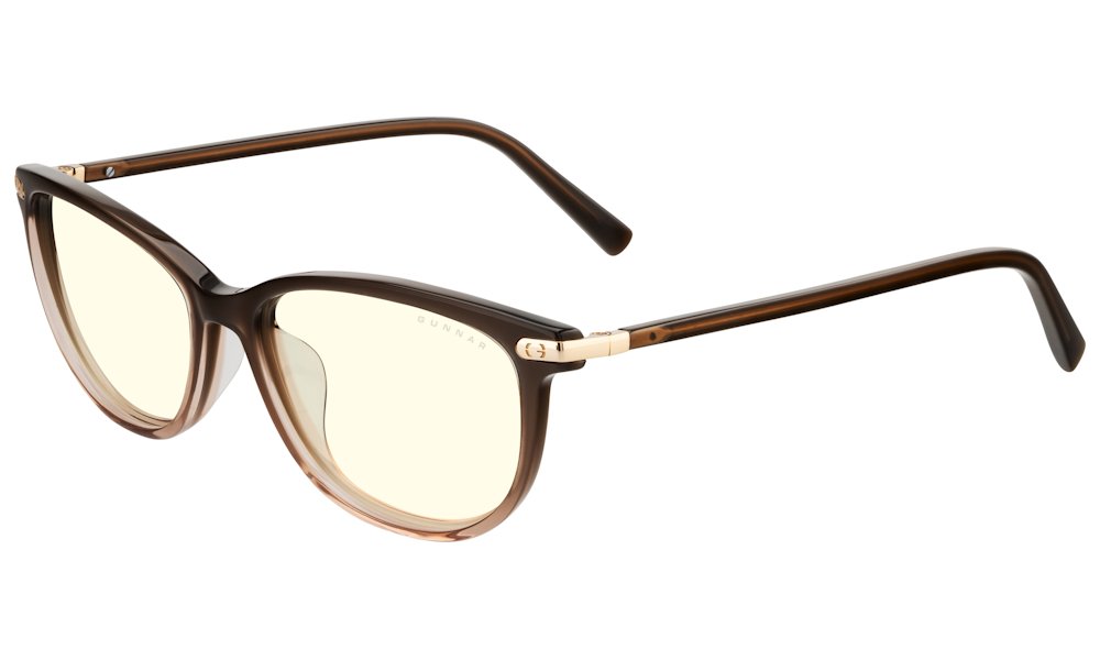 GUNNAR kancelářske/herní brýle INGRID COCOA FADE CRYSTAL čirá skla BLF 35 GUNNAR focus ING-02509