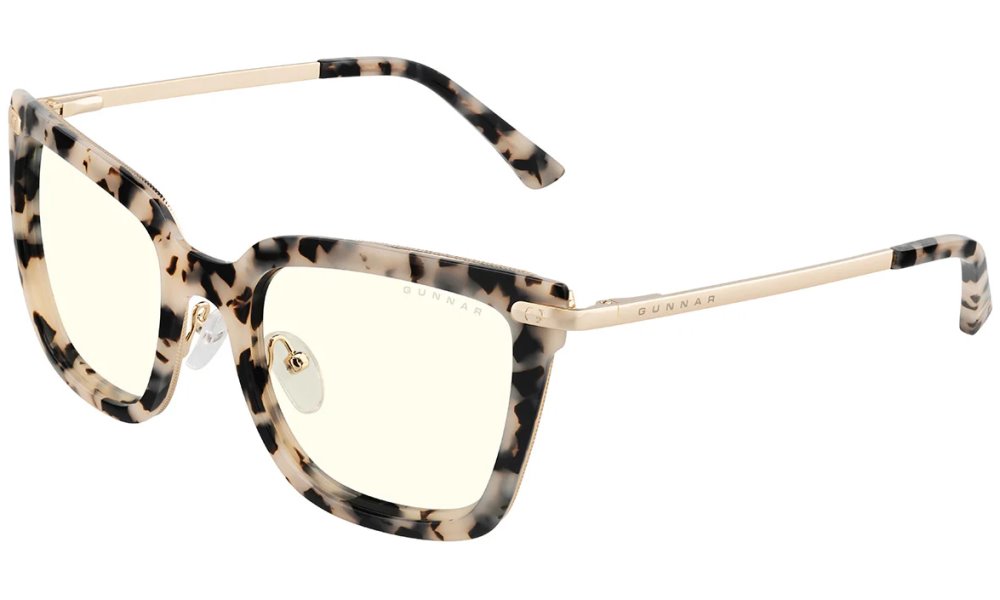GUNNAR kancelářske/herní brýle KAIA CREAM MARBLE čirá skla BLF 35 GUNNAR focus KAI-03209