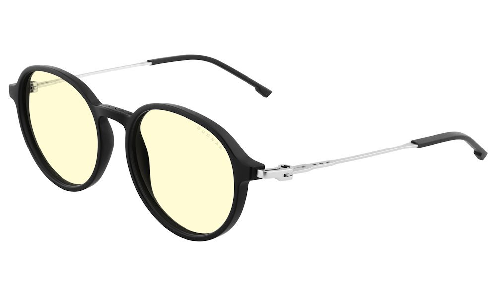 GUNNAR kancelářske/herní brýle LOOP ONYX/MERCURY * jantarová/sluneční zatmavovací skla * BLF 65 *GUNNAR focu LOO-03010