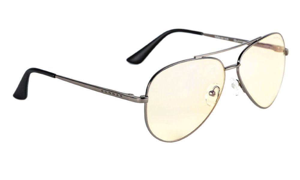 GUNNAR kancelářske/herní brýle MAVERICK GUNMETAL * jantárová skla * BLF 65 * NATURAL focus MAV-05013